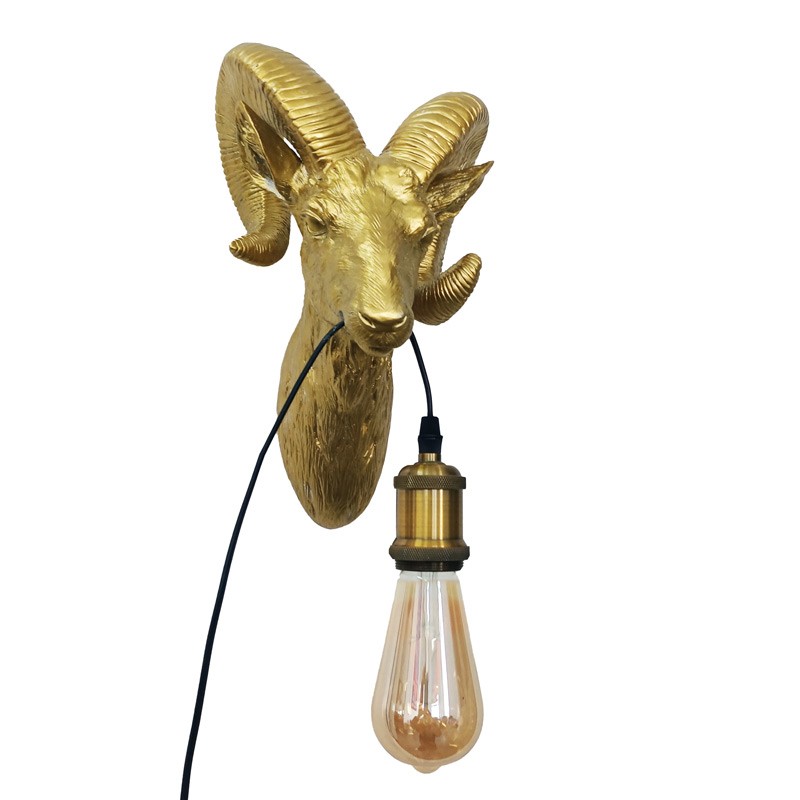 Capris" Golden Muflon Wall Lamp E27