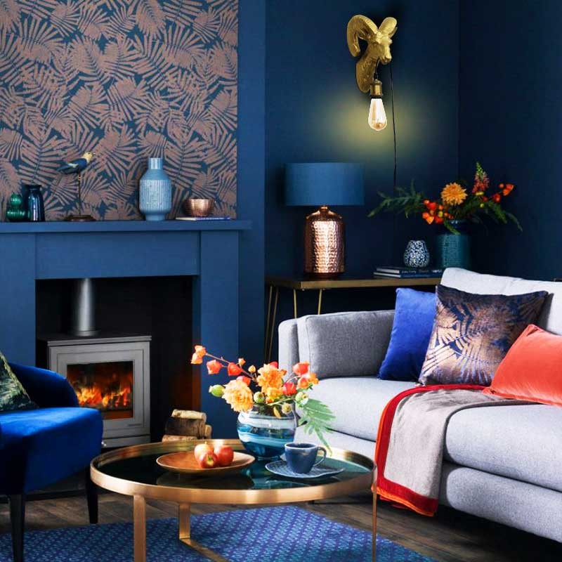 Capris" Golden Muflon Wall Lamp E27