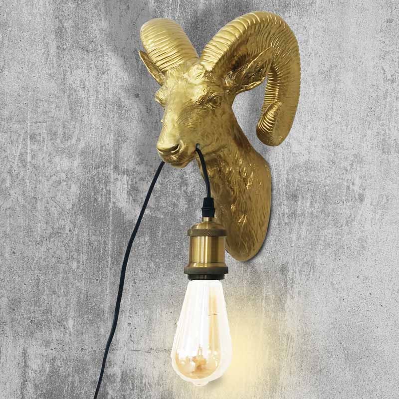Capris" Golden Muflon Wall Lamp E27