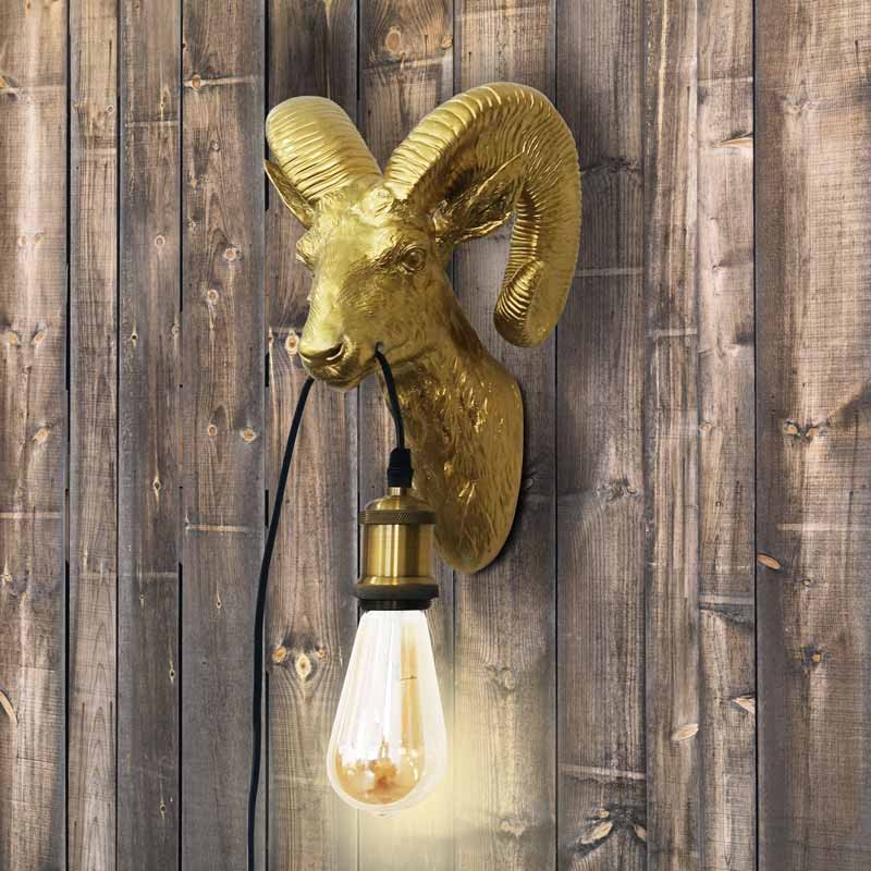 Capris" Golden Muflon Wall Lamp E27