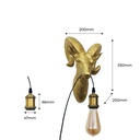 Capris" Golden Muflon Wall Lamp E27