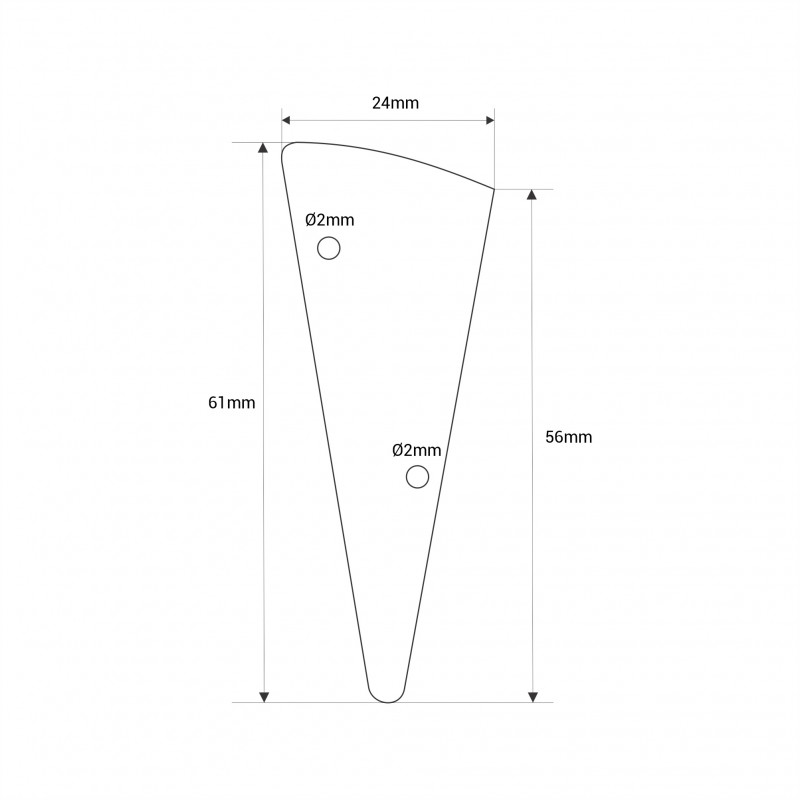 End cap for aluminium profile - SKU: BPERFALP188