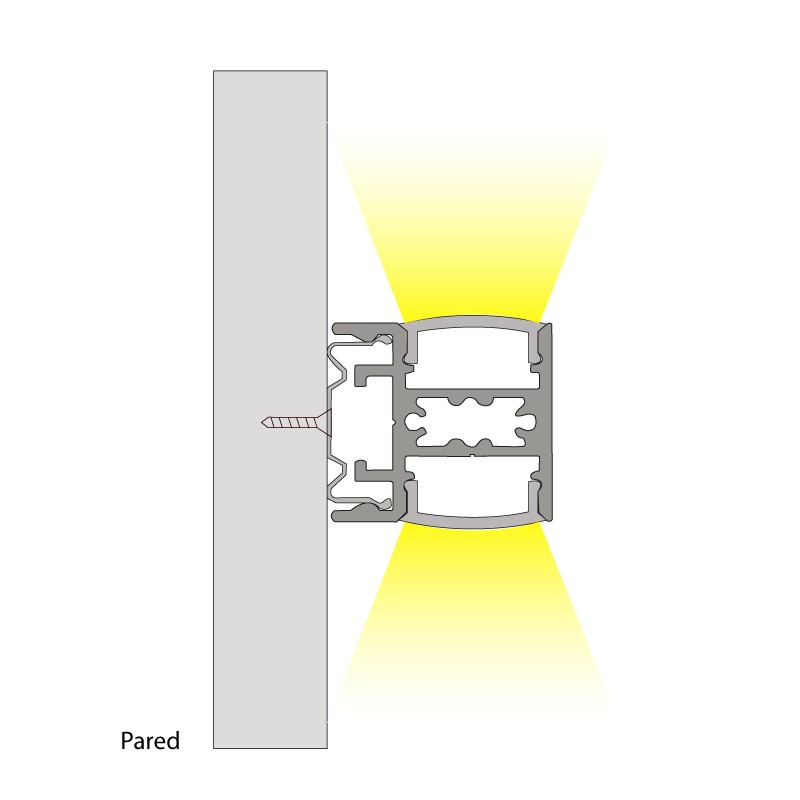 Metal mounting clip for aluminium double LED strip profile BPERFALP196