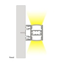 Metal mounting clip for aluminium double LED strip profile BPERFALP196