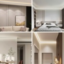 Aluminium corner profile - Double LED strip - 38.7x39mm - 2 meters