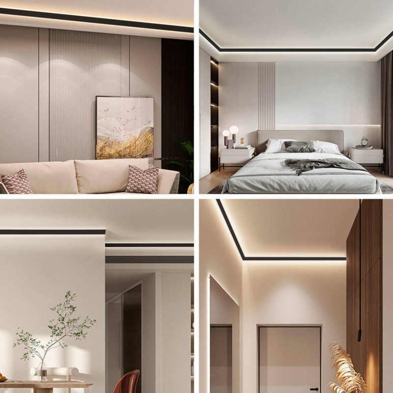 Aluminium corner profile - Double LED strip - 38.7x39mm - 2 meters
