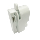 Single-phase rail adapter connector for luminaires