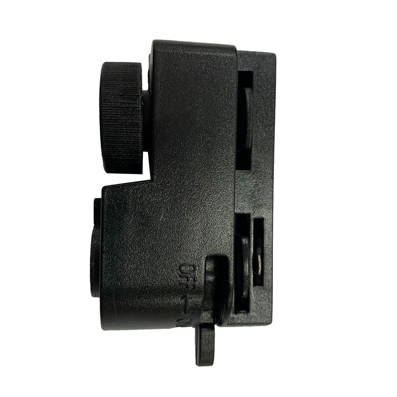 Single-phase rail adapter connector for luminaires