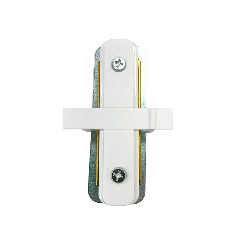 Straight connection for single-phase flush-mounted rails
