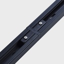 Straight connection for single-phase flush-mounted rails