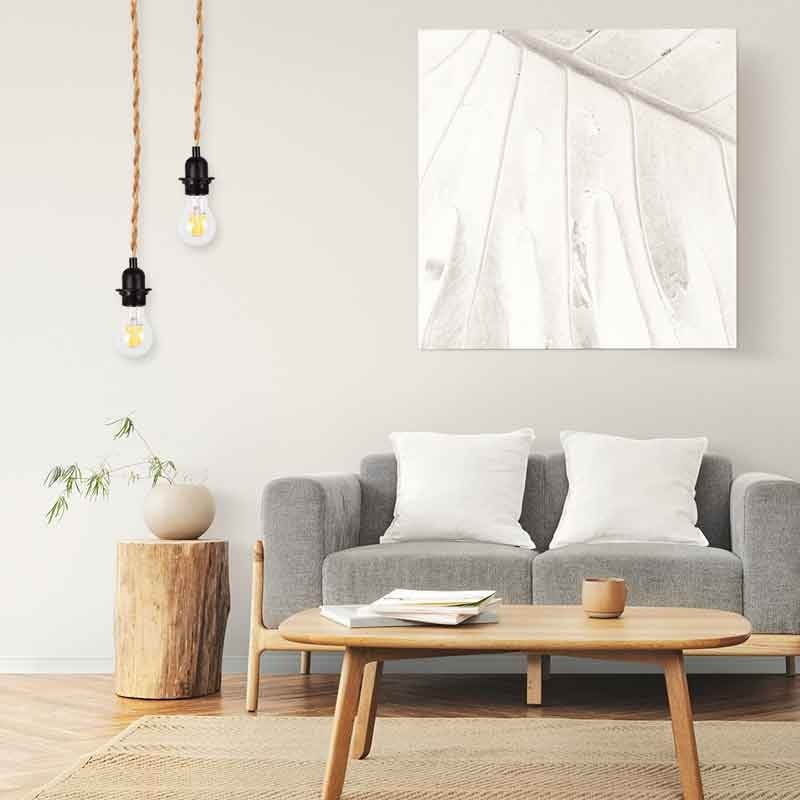 Wood and rope pendant lamp for bulb E27 130cm