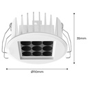 Downlight Led 10W 24º UGR18 Osram Chip