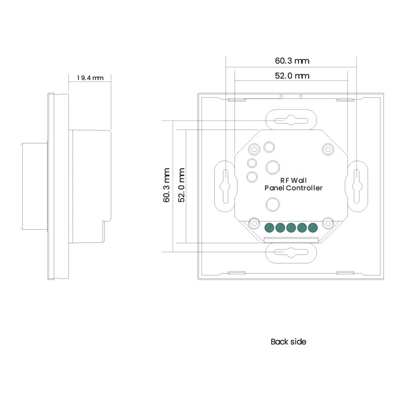 SUNRICHER - Perfect RF single-color dimmer rotary switch for LED lighting - Perfect RF