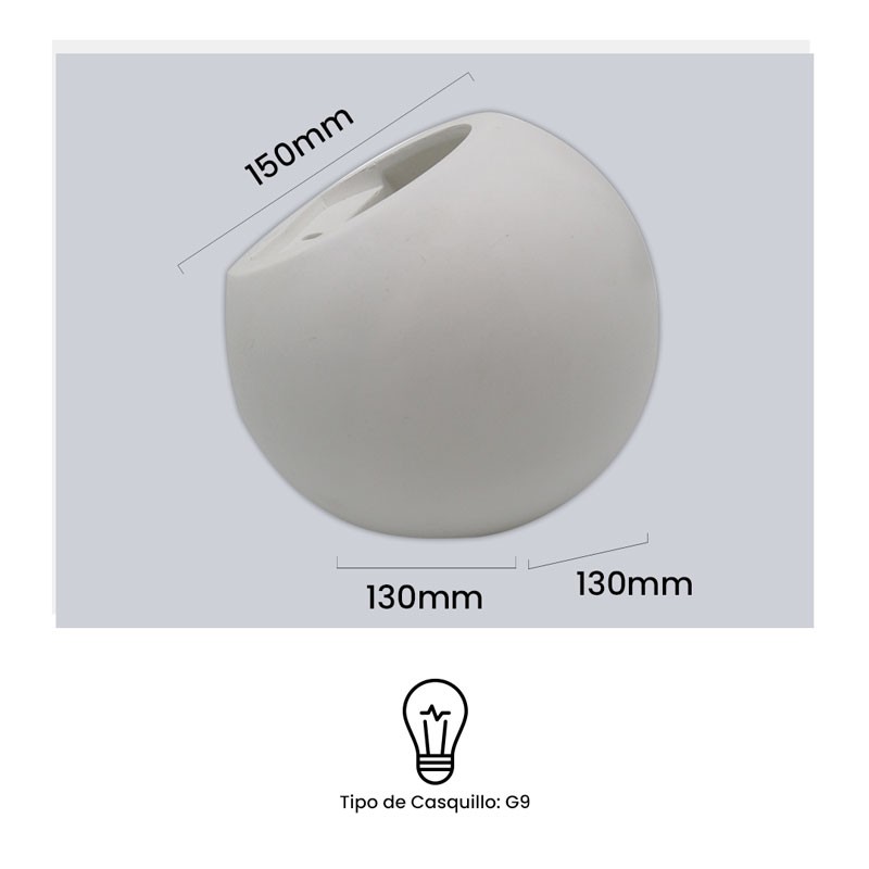 Plaster wall light "Ball" G9