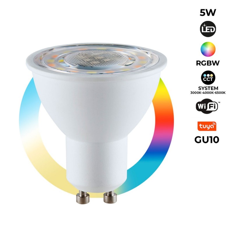 WIFI GU10 LED Smart Bulb - RGBW + CCT - 5W