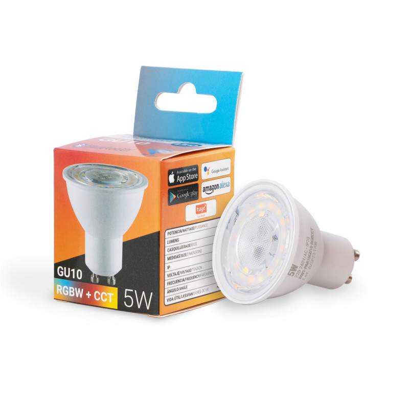 WIFI GU10 LED Smart Bulb - RGBW + CCT - 5W