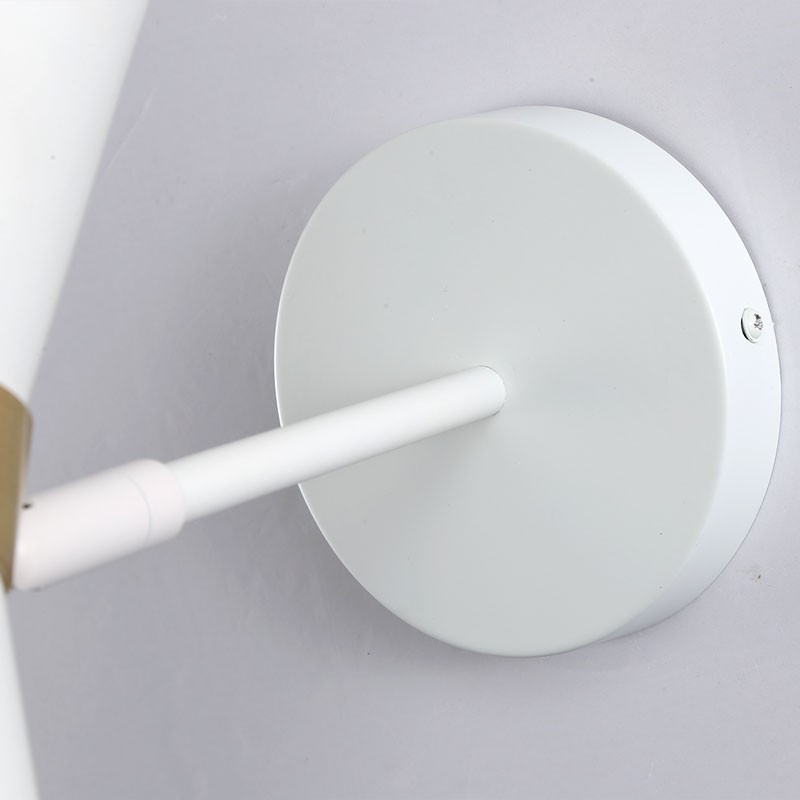 White and gold Nordic style interior wall lamp "Melissa" 29x25cm