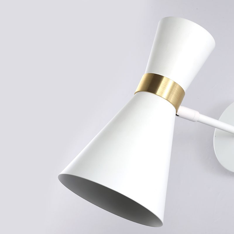 White and gold Nordic style interior wall lamp "Melissa" 29x25cm