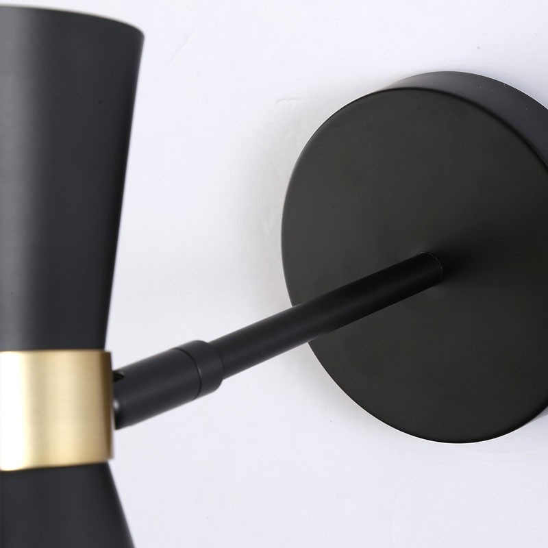 White and gold Nordic style interior wall lamp "Melissa" 29x25cm