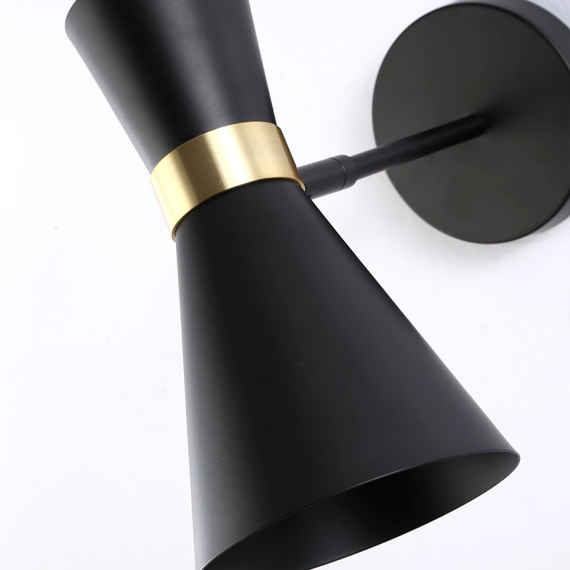 White and gold Nordic style interior wall lamp "Melissa" 29x25cm
