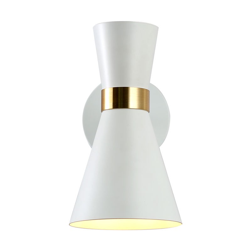 White and gold Nordic style interior wall lamp "Melissa" 29x25cm