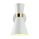 White and gold Nordic style interior wall lamp "Melissa" 29x25cm