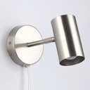 Ben" adjustable interior wall light with cable and plug - E27