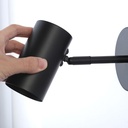 Ben" adjustable interior wall light with cable and plug - E27