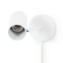 Ben" adjustable interior wall light with cable and plug - E27