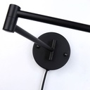 Extendable wall light with socket "Lisa" - E27 G45