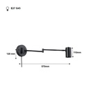 Extendable wall light with socket "Lisa" - E27 G45