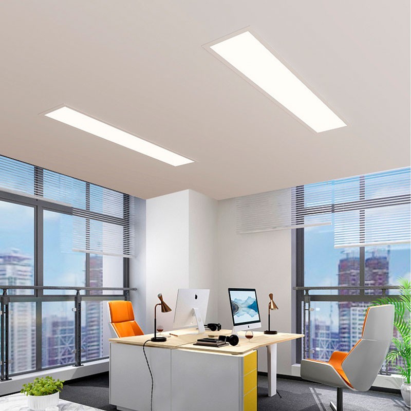 Slim recessed LED panel 120X30 cm - Driver Philips - 44W - UGR19 - With mounting KIT