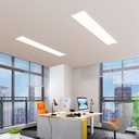 Slim recessed LED panel 120X30 cm - Driver Philips - 44W - UGR19 - With mounting KIT