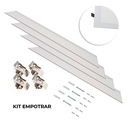 Slim recessed LED panel 120X30 cm - Driver Philips - 44W - UGR19 - With mounting KIT