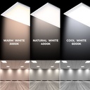 Slim recessed LED panel 120X30 cm - Driver Philips - 44W - UGR19 - With mounting KIT