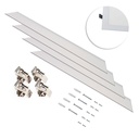 Slim recessed LED panel 120X30 cm - Driver Philips - 44W - UGR19 - With mounting KIT