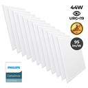 Pack of 12 slim LED panels 60X60 cm - Driver Philips - 44W - UGR19