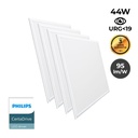 Pack of 4 slim LED panels 60X60 cm - Driver Philips - 44W - UGR19