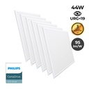 Pack of 6 slim LED panels 60X60 cm - Driver Philips - 44W - UGR19