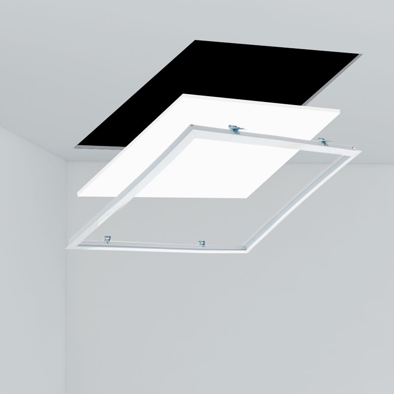 Recessed LED Panel 60X60 cm - OSRAM Driver - 40W - UGR18 - CRI90 - With mounting KIT