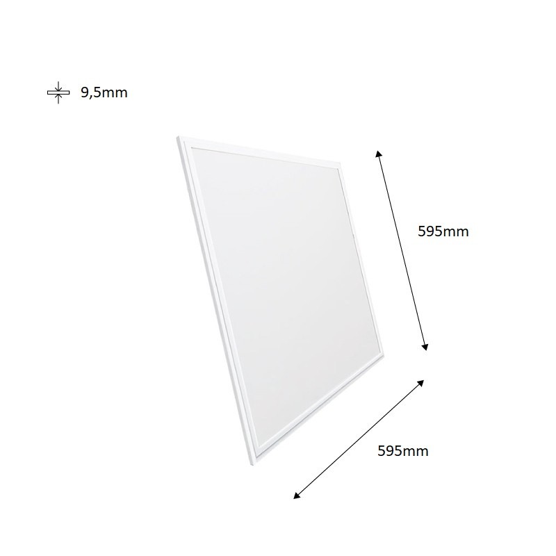 Recessed LED Panel 60X60 cm - OSRAM Driver - 40W - UGR18 - CRI90 - With mounting KIT