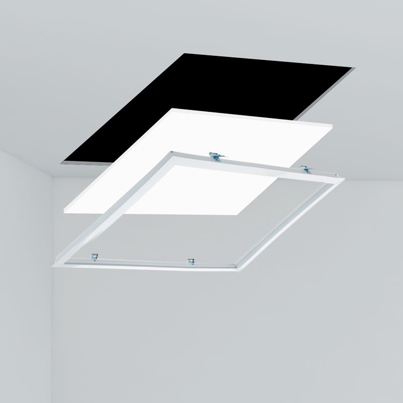 LED panel slim CCT recessed 60x60 cm - 40W - with mounting KIT