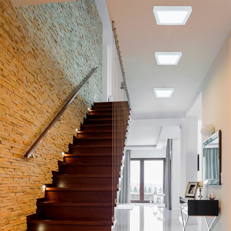 Square LED Surface Mounted Ceiling Lamp 24W High Efficiency