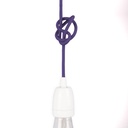 Round cotton coated power cable Violet