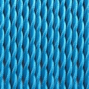 Braided Cable Covered in Silk Effect Fabric Blue Color