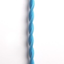 Braided Cable Covered in Silk Effect Fabric Blue Color
