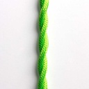 Braided Cable Coated in Silk Effect Fabric Green Sprout Color