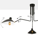 Design ceiling lamp "Muller" - 3xE27