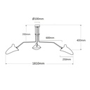 Design ceiling lamp "Muller" - 3xE27