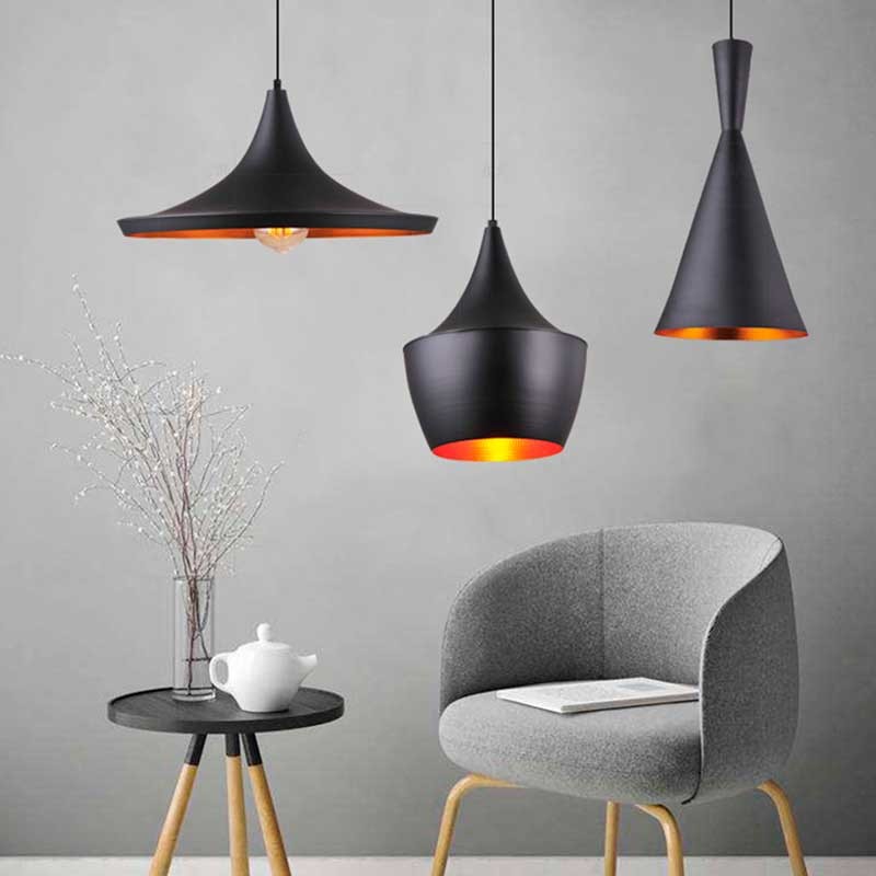 Kit of 3 Nordic pendant lamps "SOLVANG - HELGA - KOLDING".